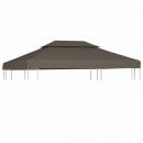 Pavillon-Dachplane mit Kaminabzug 310 g/m² 4x3 m Taupe 