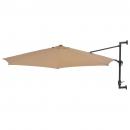 Sonnenschirm Wandmontage mit Metallmast 300 cm Taupe