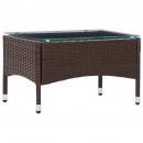 Couchtisch Braun 60x40x36 cm Poly Rattan