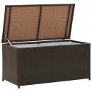 Gartenbox Poly Rattan 100x50x50 cm Braun