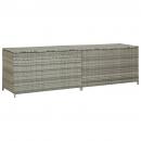 Gartenbox Poly Rattan 200x50x60 cm Grau