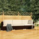 3-tlg. Garten-Sofagarnitur mit Auflagen Poly Rattan Braun