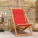 Strandstuhl Klappbar Massivholz Teak Rot