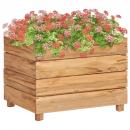 Hochbeet 50x40x38 cm Teak Altholz und Stahl