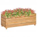 Hochbeet 100x40x38 cm Teak Altholz und Stahl