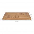 Tischplatte Massivholz Teak 60×60×2,5 cm