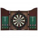 Professionelles Dartboard Sisal mit Schrank und 6 Dartpfeilen