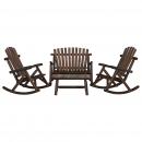 4-tlg. Garten-Lounge-Set Massivholz Fichte