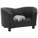 Hundesofa Schwarz 67x41x39 cm Kunstleder