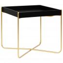 Beistelltisch Schwarz und Golden 38x38x38,5 cm MDF