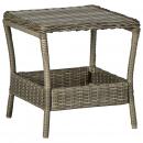 Gartentisch Braun 45x45x46,5 cm Poly Rattan