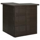 Eck-Bartisch Braun 100x50x105 cm Poly Rattan  