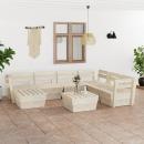 8-tlg. Garten-Paletten-Lounge-Set Imprägniertes Fichtenholz