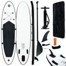 Aufblasbares Stand Up Paddle Board Set Schwarz und Weiß