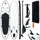 Aufblasbares Stand Up Paddle Board Set Schwarz und Weiß