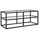 TV-Schrank Schwarz mit Hartglas 100x40x40 cm