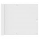 Balkon-Sichtschutz Weiß 75x500 cm Oxford-Gewebe