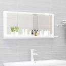 Badspiegel Hochglanz-Weiß 90x10,5x37 cm Holzwerkstoff