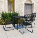 5-tlg. Garten-Essgruppe Poly Rattan und Glas