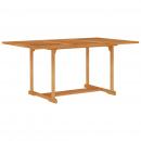 Gartentisch 150x90x75 cm Teak Massivholz