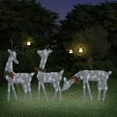 LED-Rentiere Weihnachtsdeko 270x7x90 cm Silbern Kaltweiß