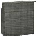 Garten-Bartisch Grau 120x55x110 cm Poly Rattan 