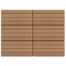 Terrassenfliesen 6 Stk. WPC 60x30 cm 1,08 m² Braun