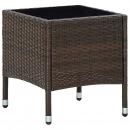 Gartentisch Braun 40x40x45 cm Poly Rattan