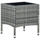 Gartentisch Grau 40x40x45 cm Poly Rattan 