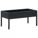 Gartentisch Schwarz 75x40x37 cm Poly Rattan