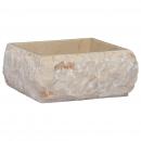 Waschbecken Creme 30x30x13 cm Marmor