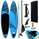 SUP-Board-Set Aufblasbar 320x76x15 cm Blau