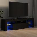 TV-Schrank mit LED-Beleuchtung Schwarz 140x36,5x40 cm