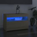 TV-Schränke LED-Leuchten 2 Stk. Sonoma-Eiche 60x35x40 cm