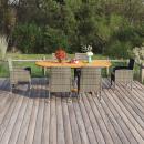 7-tlg. Garten-Essgruppe Poly Rattan Anthrazit