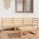 4-tlg. Garten-Lounge-Set Massivholz Kiefer