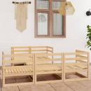 6-tlg. Garten-Lounge-Set Massivholz Kiefer