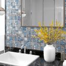 Mosaikfliesen 11 Stk. Grau Blau 30x30 cm Glas