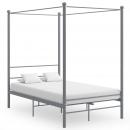 Himmelbett Grau Metall 140x200 cm 