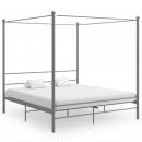 Himmelbett Grau Metall 180x200 cm 