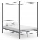 Himmelbett Grau Metall 120x200 cm 