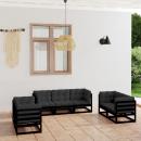 7-tlg. Garten-Lounge-Set mit Kissen Kiefer Massivholz