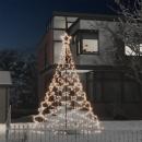 LED-Weihnachtsbaum mit Metallstange 500 LEDs Warmweiß 3 m