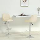 Barhocker 2 Stk. Creme Kunstleder