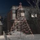 LED-Weihnachtsbaum mit Metallstange 1400 LEDs Warmweiß 5 m