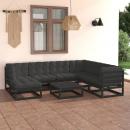 8-tlg. Garten-Lounge-Set mit Kissen Massivholz Kiefer