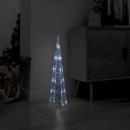 LED-Kegel Acryl Weihnachtsdeko Pyramide Kaltweiß 60 cm