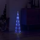 LED-Kegel Acryl Weihnachtsdeko Pyramide Blau 60 cm