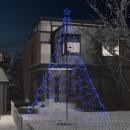 LED-Weihnachtsbaum mit Metallstange 1400 LEDs Blau 5 m