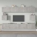 6-tlg. TV-Schrank-Set Betongrau Holzwerkstoff